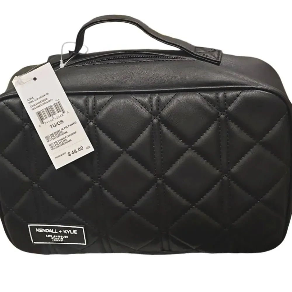 Kendall & Kylie Logo‎ Quilted Hanging Travel Cosmetic Bag